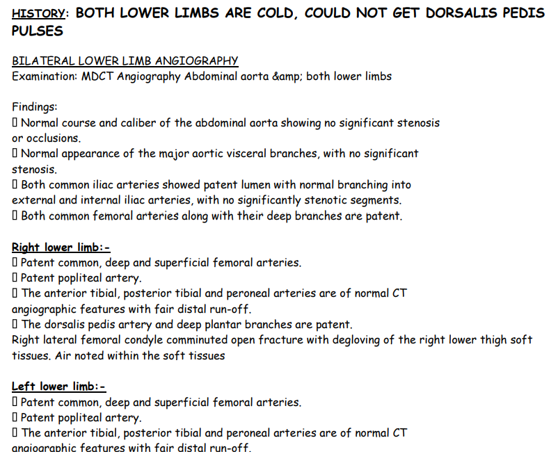 Complex medical report before translation